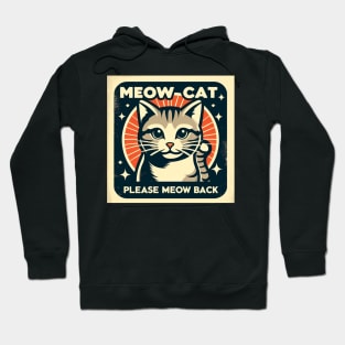 baby lasagna meow cat retro Hoodie